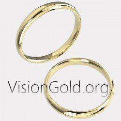 Βερες Γαμου Σε Κλασικο Σχεδιο Ανατομικες Φαρδος 3Mm|Βερες