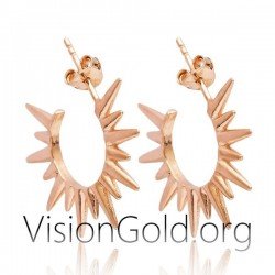 Pendientes Moda Mujer En Plata 925 O Oro 9K - 0132