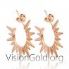 Women's Fashion Earrings In Silver 925 Or In Gold 9K - 0132