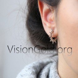 Women's Fashion Earrings In Silver 925 Or In Gold 9K - 0132