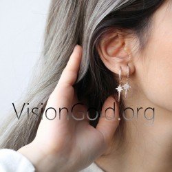 Pendientes De Mujer En Plata 925 O Oro De 9 Quilates En Rosa Amarilla O Oro Blanco 0133