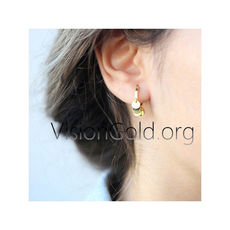 Pendientes colgantes de moda en plata 925 o oro de 9 quilates-Pendientes 0135