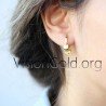 Silver Earrings Hoops-Silver And Gold Earrings-Ladies' Earrings 0135