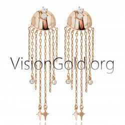 Fashion Girly Ohrringe mit Anhänger und Kreuzen in Silber 925