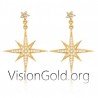 Women's Earrings With Zircon Stones - Silver Dangling Earrings - Gold Earrings 0145