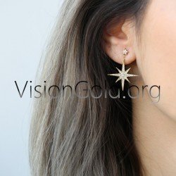 Pendientes Colgantes Mujer Con Piedras Zirconias - Pendientes Colgantes Plata - Pendientes Oro 0145