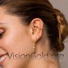 Cz Hoops with dangle chain,Elegant earrings,Dangle chain earrings,Sterling Silver earrings,Dainty earrings,Hoop earrings 0151