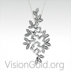 Женское блестящее бриллиантовое колье- Женское бриллиантовое колье-Ювелирные изделия 0388