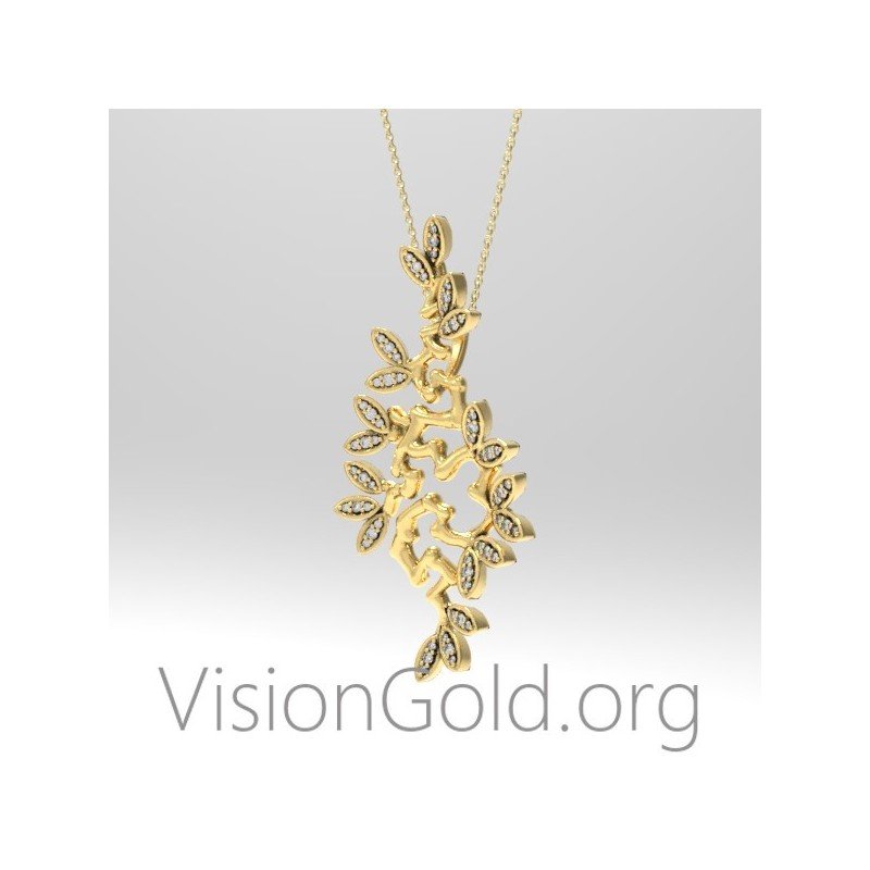 Necklaces & Pendants for Women with Diamonds-Buy Diamond Necklaces Online at VisionGold 0388