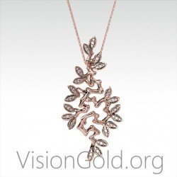 Necklaces & Pendants for Women with Diamonds-Buy Diamond Necklaces Online at VisionGold 0388