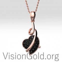 Γυναικειο Κολιε Καρδια Με Ζιργκον Πετρες Σε Ασημι Η Χρυσο- Γυναικεια Κολιε-Ασημενια Κοσμηματα 0376