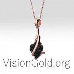 Γυναικειο Κολιε Καρδια Με Ζιργκον Πετρες Σε Ασημι Η Χρυσο- Γυναικεια Κολιε-Ασημενια Κοσμηματα 0376