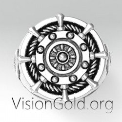 Ναυτικο Ανδρικο Δαχτυλιδι- Ασημενιο Ανδρικο Δαχτυλιδι Με Ναυτικο Τιμονι- Ασημενιο Ανδρικο Δαχτυλιδι 0265