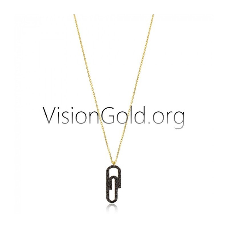 Ασημενιο Κολιε Συνδετηρας Με Ζιργκον Πετρες-Ασημενια Κοσμηματα 0413