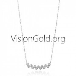 Μοντερνο Stylish Κολιε Επιχρυσωμενο Με Ζιργκον Πετρες- Stylish