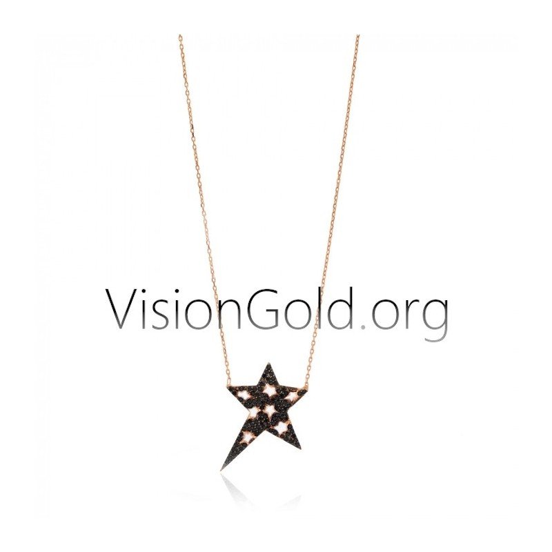 High Polishing Star Jewelry With Zircon Stones | Sterling