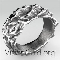 Ροκ Λαβα Ανδρικό Δαχτυλίδι - Δαχτυλίδι Ανδρικό Rough Look