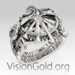 Χειροποιητο Artistic Ασημενιο Ανδρικο Δαχτυλιδι | Ανδρικα Δαχτυλιδια 0300