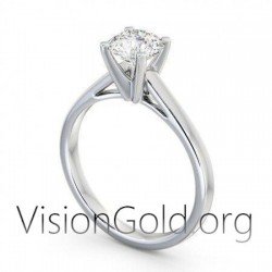 Ιδιαιτερο Χρυσο Μονοπετρο Δαχτυλιδι 14 Καρατια Με Ζιργκον - Εναλλακτικο Μονοπετρο 0277