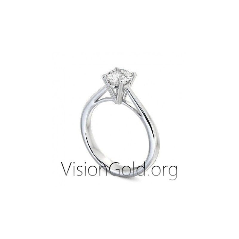 Stunning Unique Solid Zircon Engagement Rings For Sale | VisionGold® 0284