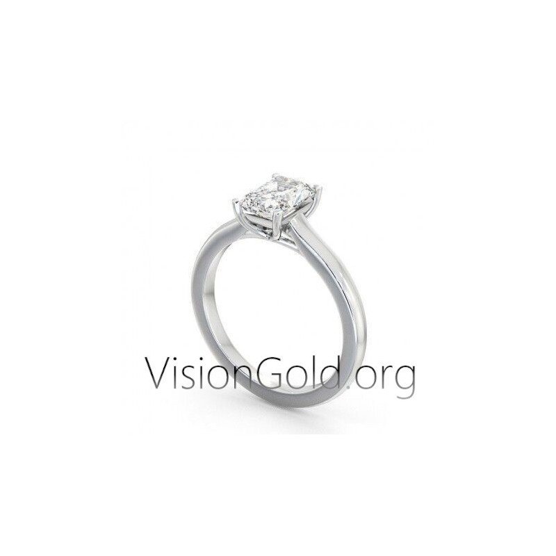 Χειροποιητο Ονειρικο Δαχτυλιδι Μονοπετρο Σε Χρυσο 14 Καρατιων Με Ζιργκον | Visiongold® 0289