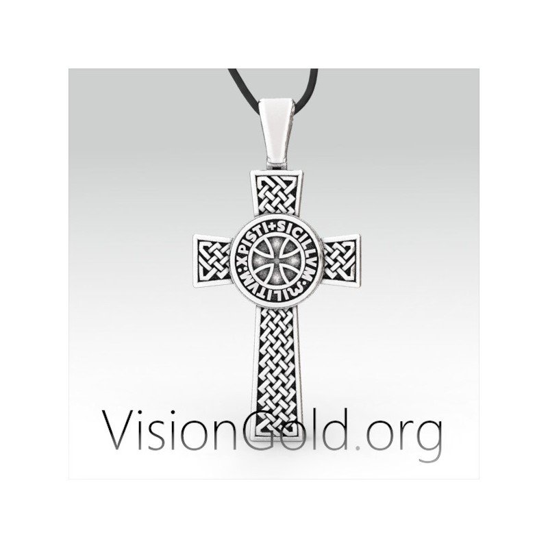 Silber Herrenkreuz-Schmuck | Herrenschmuck 0046