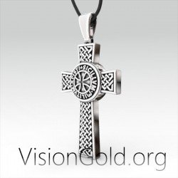 Silber Herrenkreuz-Schmuck | Herrenschmuck 0046