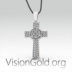 Cross Necklace For Him | Cross Pendant For Men | Catholic 925 Sterling Silver Cross 0046