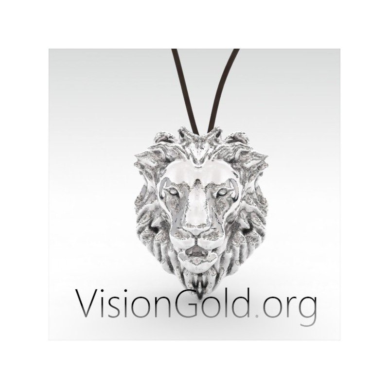 Silber Handmade Men's Lion Halskette | Silberschmuck 0055