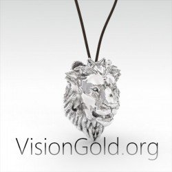 Silber Handmade Men's Lion Halskette | Silberschmuck 0055