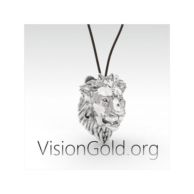 Silber Handmade Men's Lion Halskette | Silberschmuck 0055