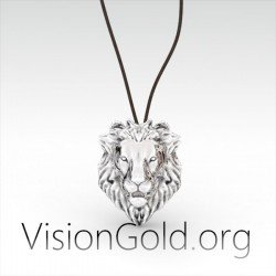 Silber Handmade Men's Lion Halskette | Silberschmuck 0055