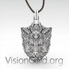 Artistic Men Vintage Silver Necklace Wolf | Wolf Pendant 0057