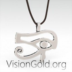 Ασημενιο Ανδρικο Αιγυπτιακο Κολιε Το Ματι Του Ωρου | Ανδρικα Κολιε | Κοσμηματα Για Τον Ανδρα 0061