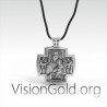 Christian Cross Greek Russian Orthodox Pendant sterling Silver 925 Jewelry 0064