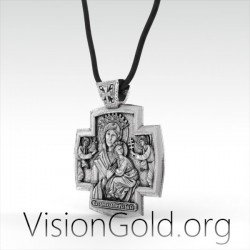 Christian Cross Greek Russian Orthodox Pendant sterling Silver 925 Jewelry  0064