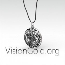 Ανδρικο Ασημενιο Κολιε Viking - Ανδρικο Κολιε - Ανδρικο Κοσμημα 0067