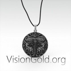 Ανδρικο Ασημενιο Κολιε Viking - Ανδρικο Κολιε - Ανδρικο Κοσμημα 0067