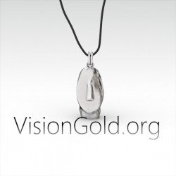 Collar de plata con cabeza de ídolo de las Cícladas para hombre | Arte cicládico 0069