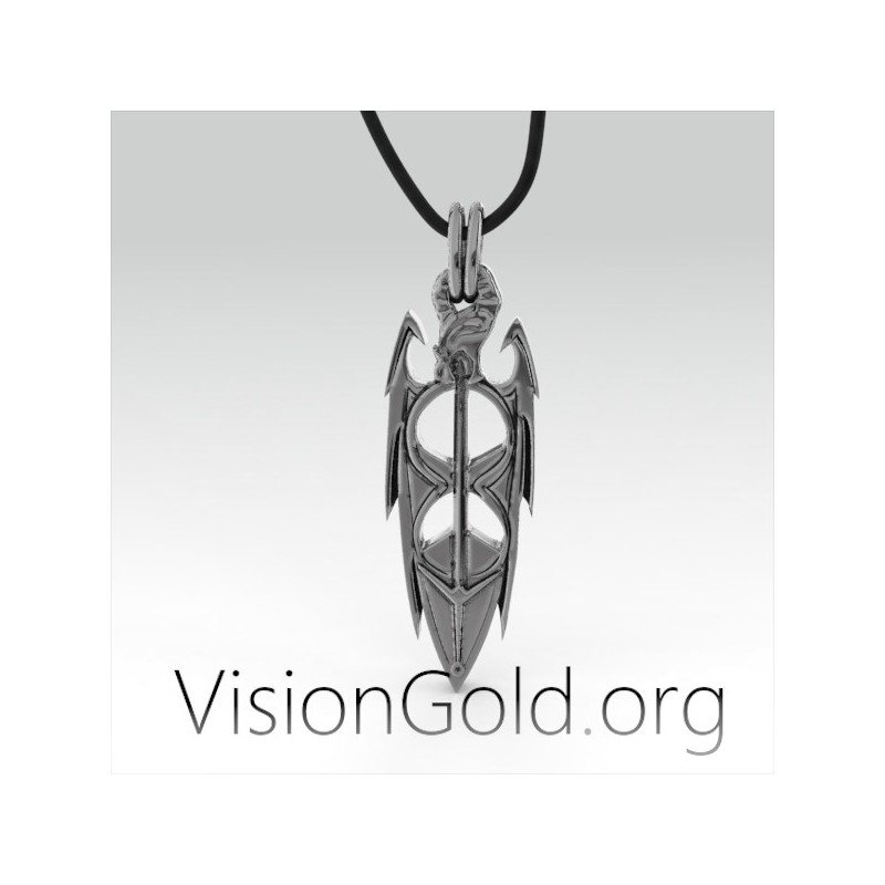 Высококачественное серебряное мужское ожерелье Мода | Мужские украшения 0073