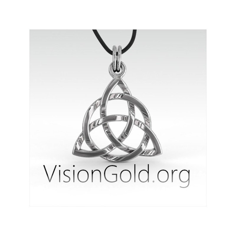 Celtic Trinity Knot Pendant For Good Luck | Mens Celtic Necklace 0076