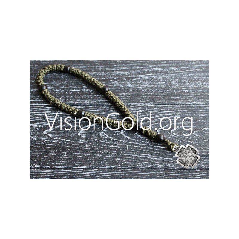 Κολιε Κομποσκοινι Ροζαριο Με Τον Ιησου Χριστο Και Την Παναγια 0064a