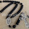 Christian Men's Rosary Beads Necklace Oxidized Necklace 0111
