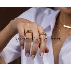 Unique Ring For Women, Sterling Silver Fashion Ring 0786