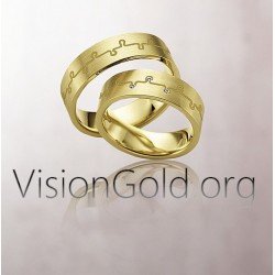 Золотые обручальные кольца из белого золота, желтого золота, розового золота | Экономические обручальные кольца 0082