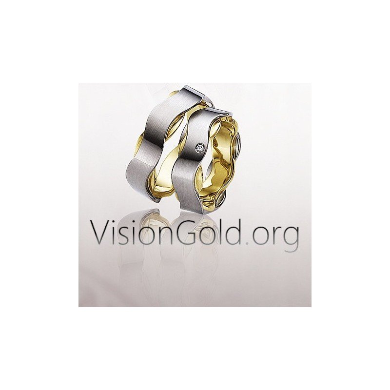 Ιδιαιτερες Διχρωμες Βερες Γαμου, Χρυσες Βερες Γαμου, Βερες Γαμου Τιμες, Βερες Γαμου Θεσσαλονικη 0086