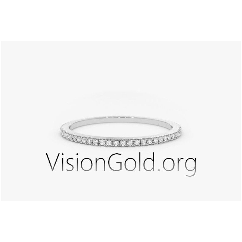 Λεπτο Ολοβερο Βερακι Με Μπριγιαν Διαμαντια- Σειρε Δαχτυλιδι 0056