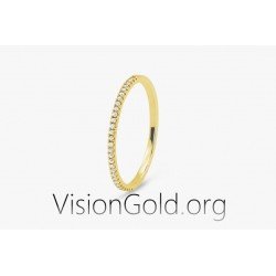 Λεπτο Ολοβερο Βερακι Με Μπριγιαν Διαμαντια- Σειρε Δαχτυλιδι 0056