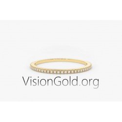 Λεπτο Ολοβερο Βερακι Με Μπριγιαν Διαμαντια- Σειρε Δαχτυλιδι 0056