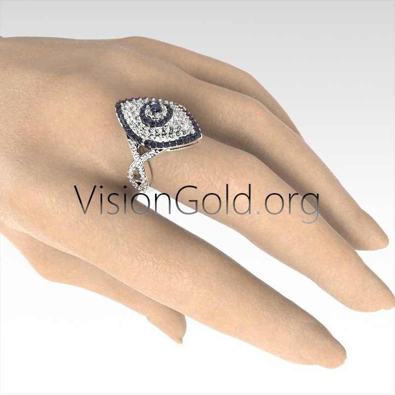 Anillo de ojo de plata | Anillo Ojo Plata 0009